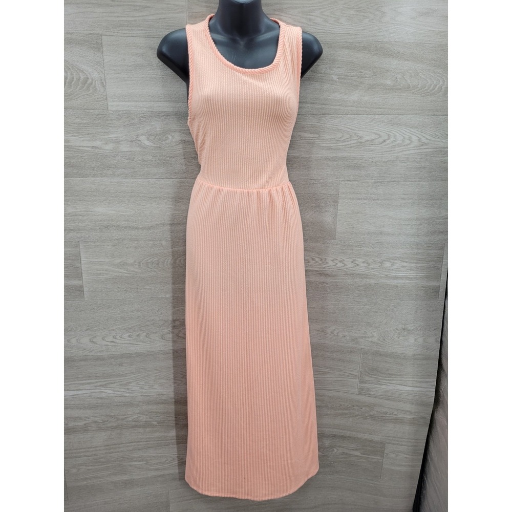 NWT Wandering Dreams Midi Dress Women's M Peach Sleeveless Summer Dress